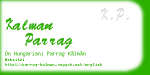 kalman parrag business card