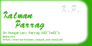 kalman parrag business card